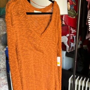 Orange Knit Sweater